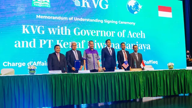Perusahaan Malaysia Kenaf Venture Global (KVG) menandatangani MoU dengan Pemerintahan Aceh untuk perluasan industri pengembangan benih di Aceh. (Dok KVG)