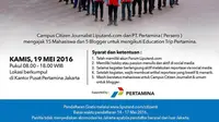 20 Peserta Campus Citizen Journalist Edu Trip bersama Pertamina