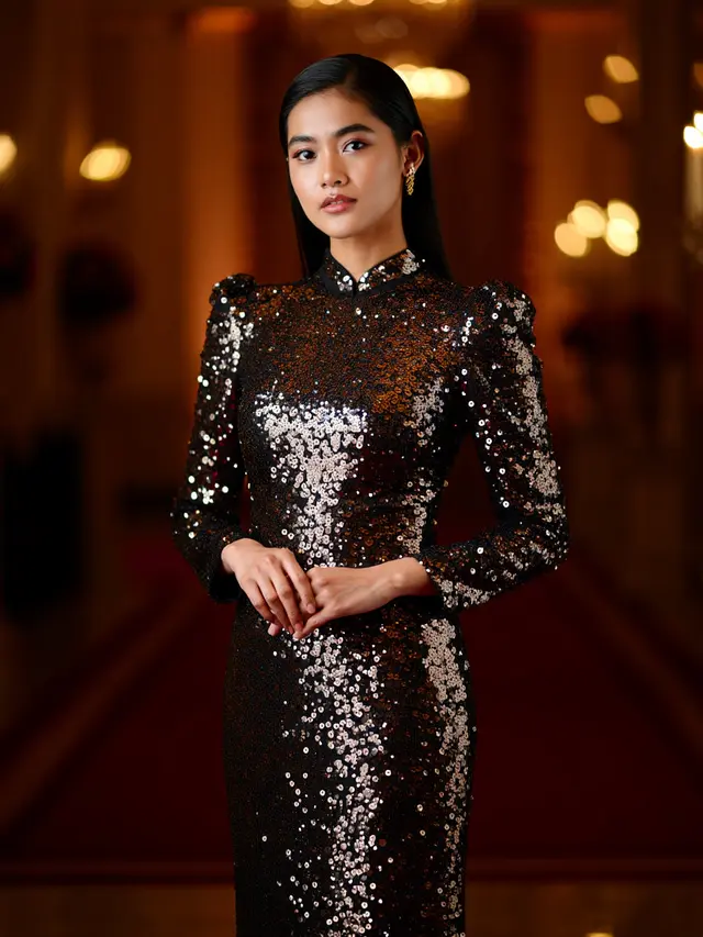 Model Dress Pesta Elegan Kerah Shanghai