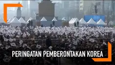 Presiden Moon Jae-in memimpin upacara perayaan 100 tahun pemberontakan Korea Selatan. Acara ini dihadiri oleh ribuan warha Korsel.