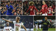 Top skorer Liga Inggris 2016-2017 hingga pekan ke-21 dipimpin oleh tiga pemain yakni, Diego Costa, Zlatan Ibrahimovic dan Alexis Sanchez. (AFP-EPA)