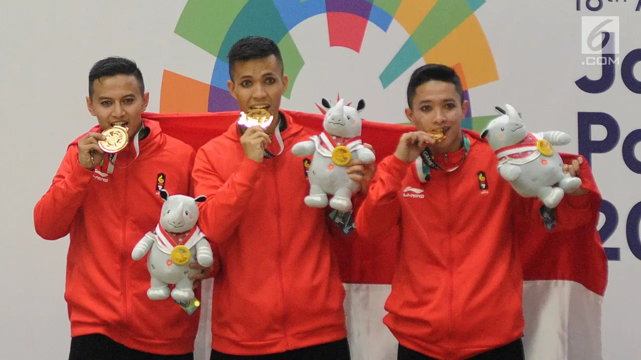 Aksi Memukau Pencak Silat Beregu Putra Sumbang Emas ke-15 untuk Indonesia