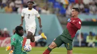 Cristiano Ronaldo mendapatkan satu peluang saat Portugal hadapi Ghana di duel grup H Piala Dunia 2022 (AP)