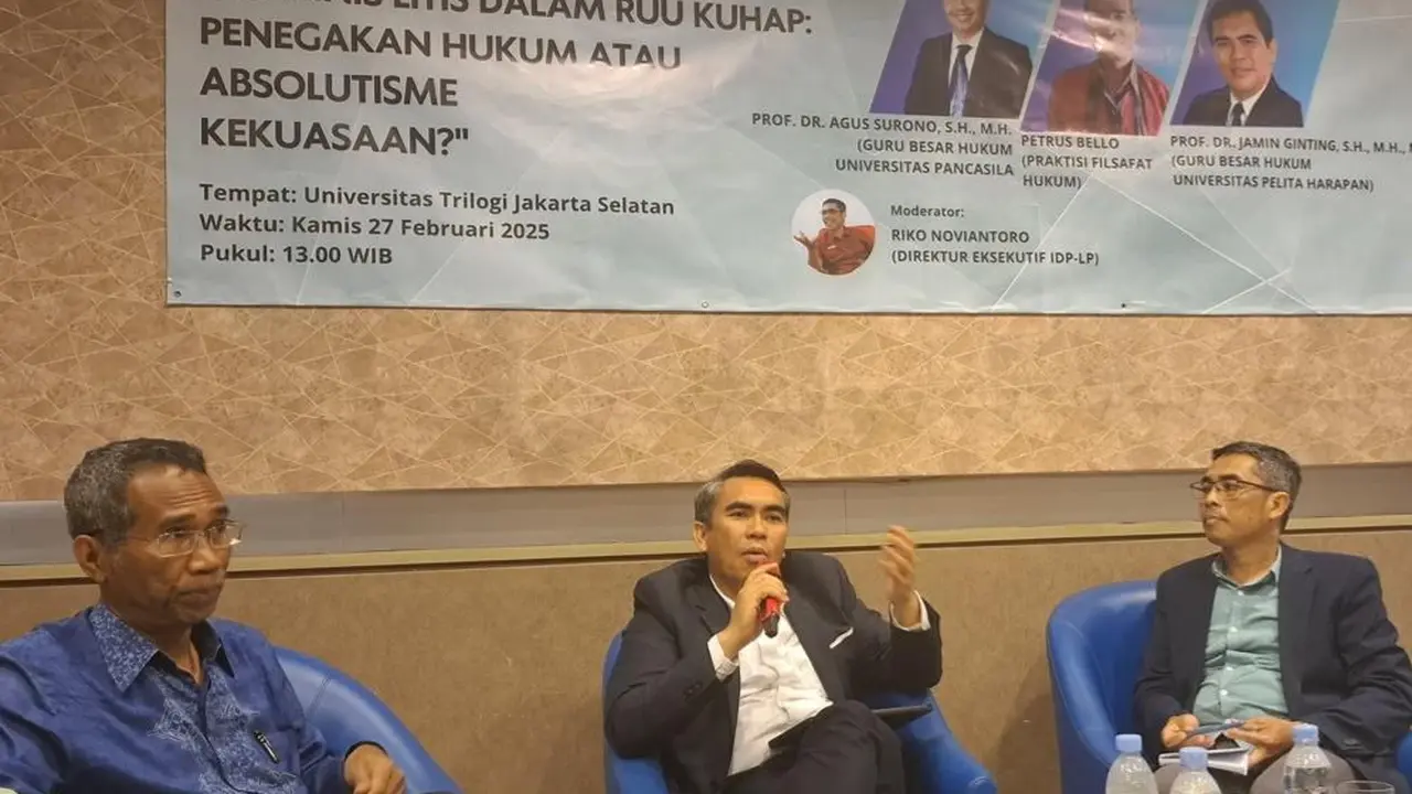 Diskusi bertema “Dominis Litis Dalam RUU KUHAP: Penegakan Hukum atau Absolutisme Kekuasaan?” yang dilangsungkan di Jakarta Selatan pada Kamis (27/2/2025) (Istimewa)