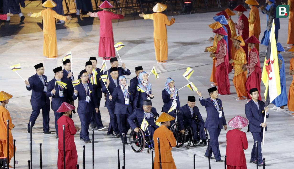 Suasana saat pembukaan Asian Para Games di SUGBK, Jakarta, Sabtu (06/10/2018). Pembukaan dimeriahkan para penyandang disabilitas. (Bola.com/M Iqbal Ichsan)