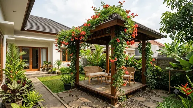 14 Tanaman Rambat yang Cocok untuk Gazebo, Suasana Sejuk Sepanjang Hari