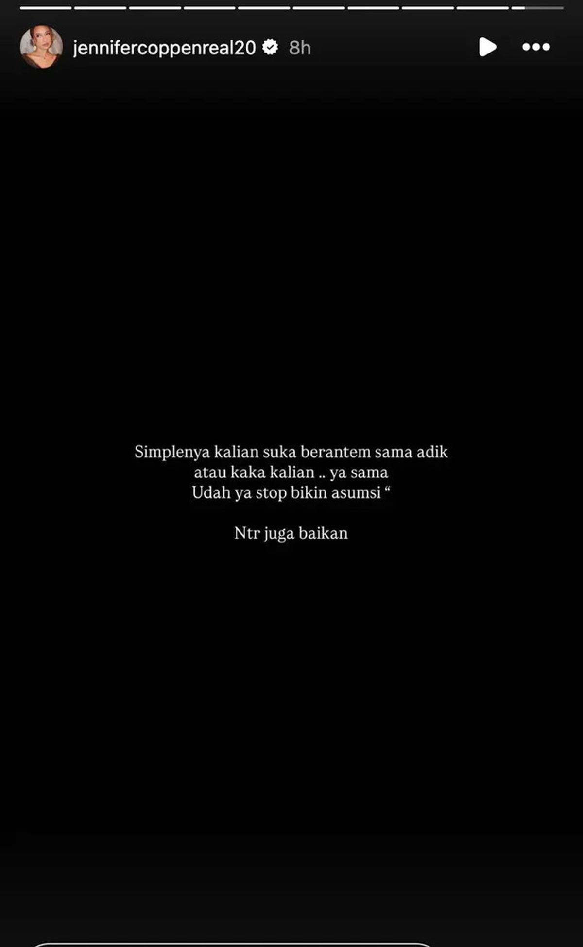 Adik Dali Wassink Buka Suara soal Unfollow Jennifer Coppen di Medsos, Apa Katanya?