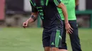 Alan Pulido Pulido bergabung ke Olympiacos pada Juli 2015. Pemain jebolan Tigres itu juga pernah menjadi bagian tim nasional Meksiko pada Piala Dunia 2014 di Brasil. Namun, selama ajang tersebut, Pulido sama sekali tak dimainkan. (Yuri CORTEZ/AFP)