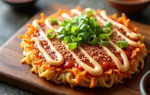 Resep Okonomiyaki Mie Pedas yang Renyah dan Praktis, Gurih Nikmatnya Ala Negeri Sakura