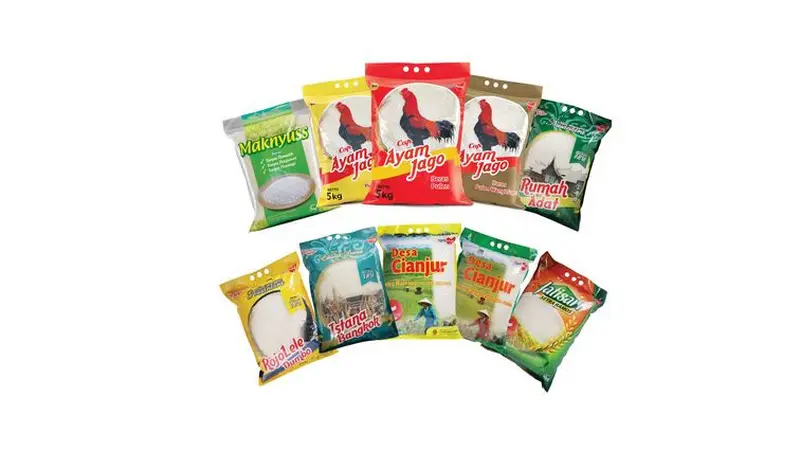 Beberapa produk beras hasil produksi PT Tiga Pilar Sejahtera Tbk. (Dok TPS Food)