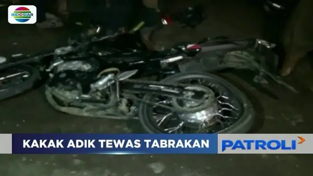 Adu balap motor dengan sesama temannya, kakak beradik warga Probolinggo, tewas seketika setelah motor yang dikendarainya bertabrakan dengan truk gandeng.