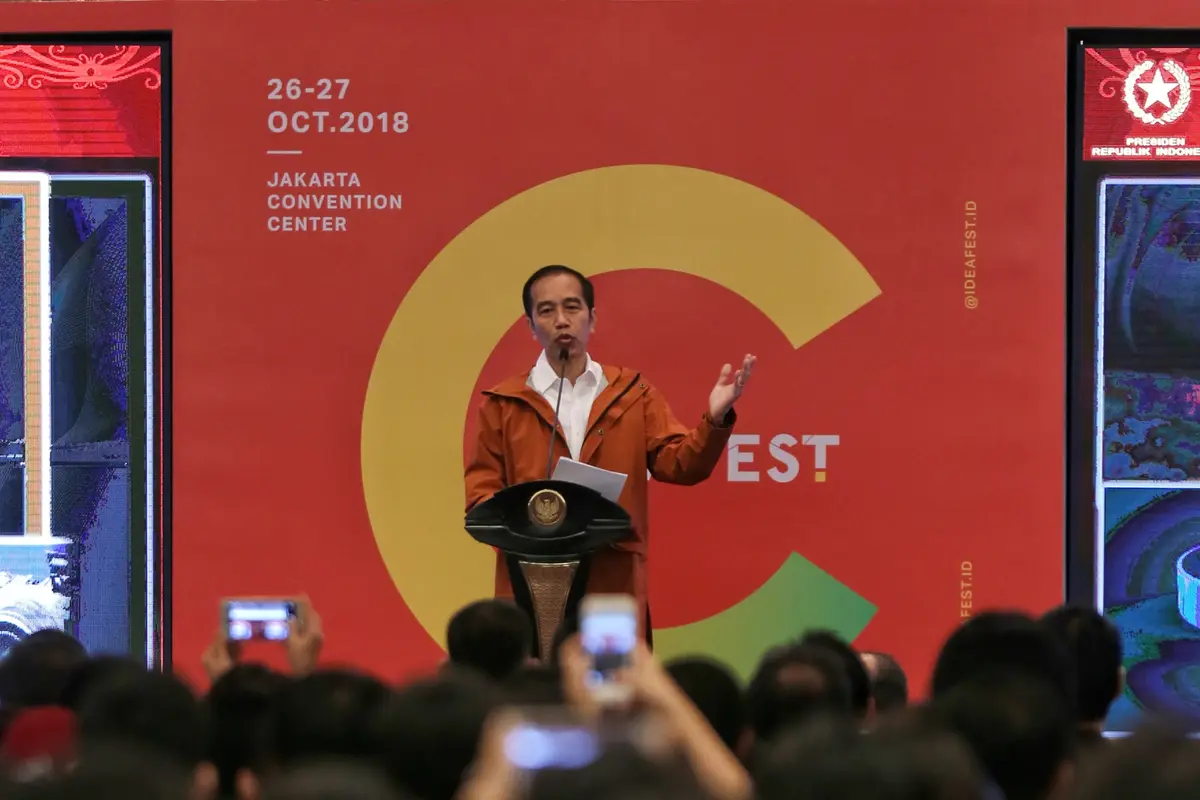 Jokowi di Opening IdeaFest 2018