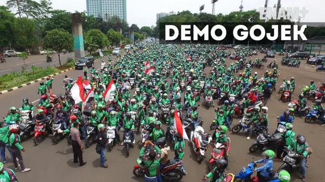 ENAM PLUS: Pantauan Udara Demo Pengemudi Gojek