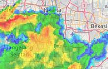Waspada! Begini Luasnya Hujan Deras Jakarta dan Sekitarnya Malam Ini