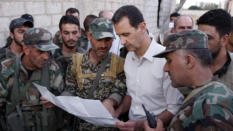 Presiden Suriah Bashar Al-Assad Buka Puasa Bersama Tentara