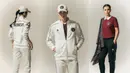 Koleksi seragam Tim Indonesia untuk Asian Games 2026 hadir dalam berbagai desain, mulai dari jaket dan setelan berwarna putih hingga polo shirt merah dengan sentuhan motif wastra Nusantara. (Foto: Ghea Fashion Studio/Sarinah/Tim Indonesia)