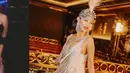 Patricia Gouw tampil sebagai busui kece dengan dress full fringe silver dari Hian Tjen. Tampilan glamornya dipadu dengan headpiece dari Rinaldy A Yunardi [@patriciagouw]