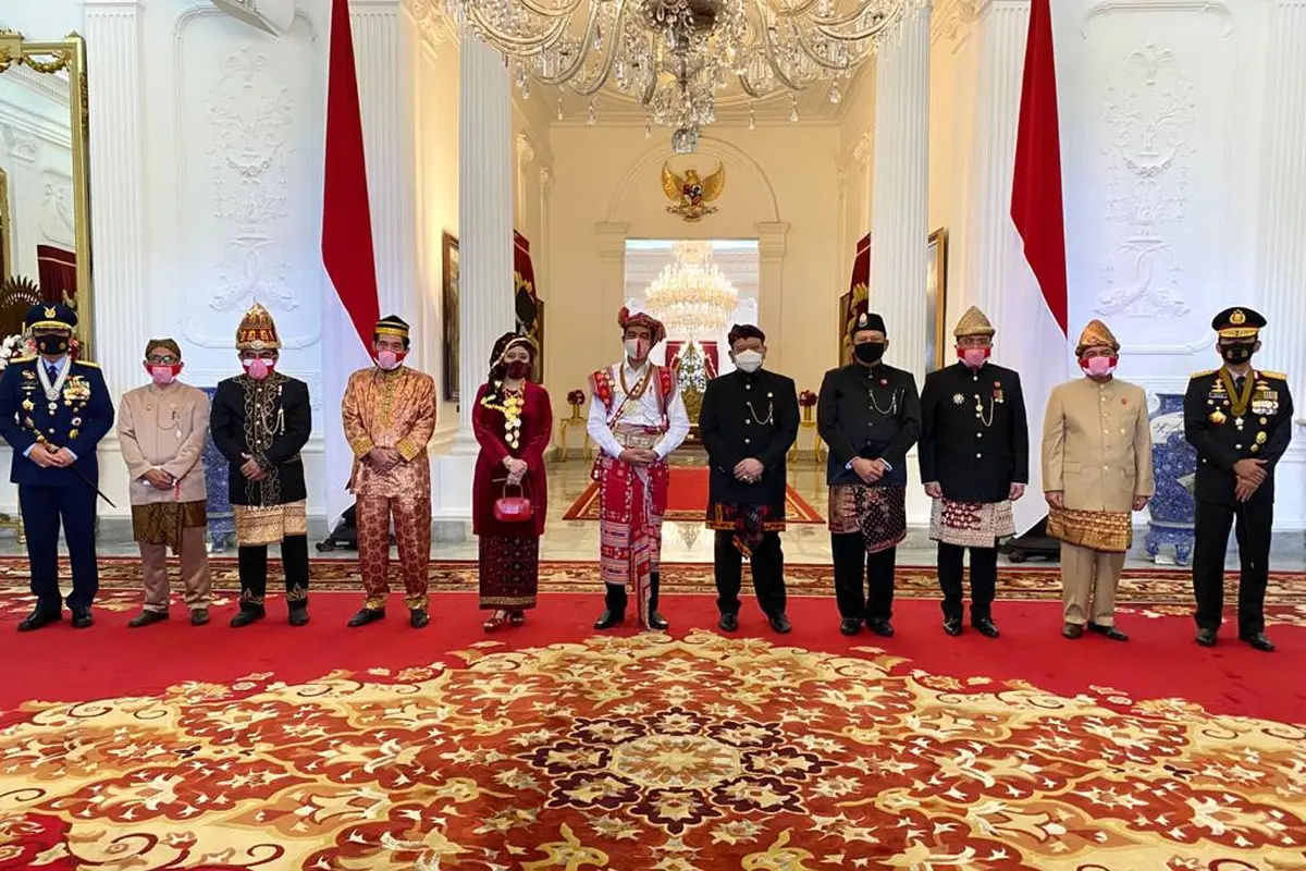 Bamsoet usai menjadi pembaca  Teks Proklamasi dalam Upacara Peringatan Detik-Detik Proklamasi Indonesia, di Istana Negara