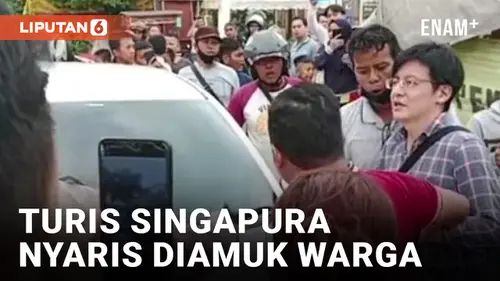 VIDEO: Rayu Bocah Pakai Permen, Turis Singapura Nyaris Diamuk Warga