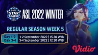 Nonton Streaming Reguler Season AOV Star League 2022 Winter Matchweek 5 Live Vidio 1-4 September