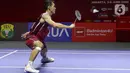 Sempat merebut kemenangan di gim pertama dengan 21-12, Jonatan lebih banyak tertinggal pada gim berikutnya. (Liputan6.com/Herman Zakharia)