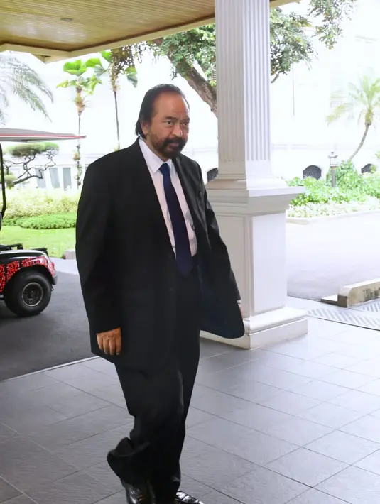 Ketum Partai Nasional Demokrat Surya Paloh saat tiba di Istana Kepresidenan Jakarta, Rabu, 15 Juni 2022. Presiden Jokowi mengundang para ketum partai politik menjelang perombakan atau reshuffle kabinet. (Foto: Sekretariat Presiden)