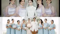 Busana bridesmaid pada pernikahan artis. [Instagram/miktambayong] [Instagram/febbyrastanty]