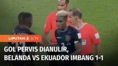 Masih dari Grup A, Belanda harus puas berbagi angka dengan Ekuador, pada laga matchday kedua. Dengan hasil imbang ini, kedua tim memimpin Grup A dengan torehan empat poin dari dua laga.