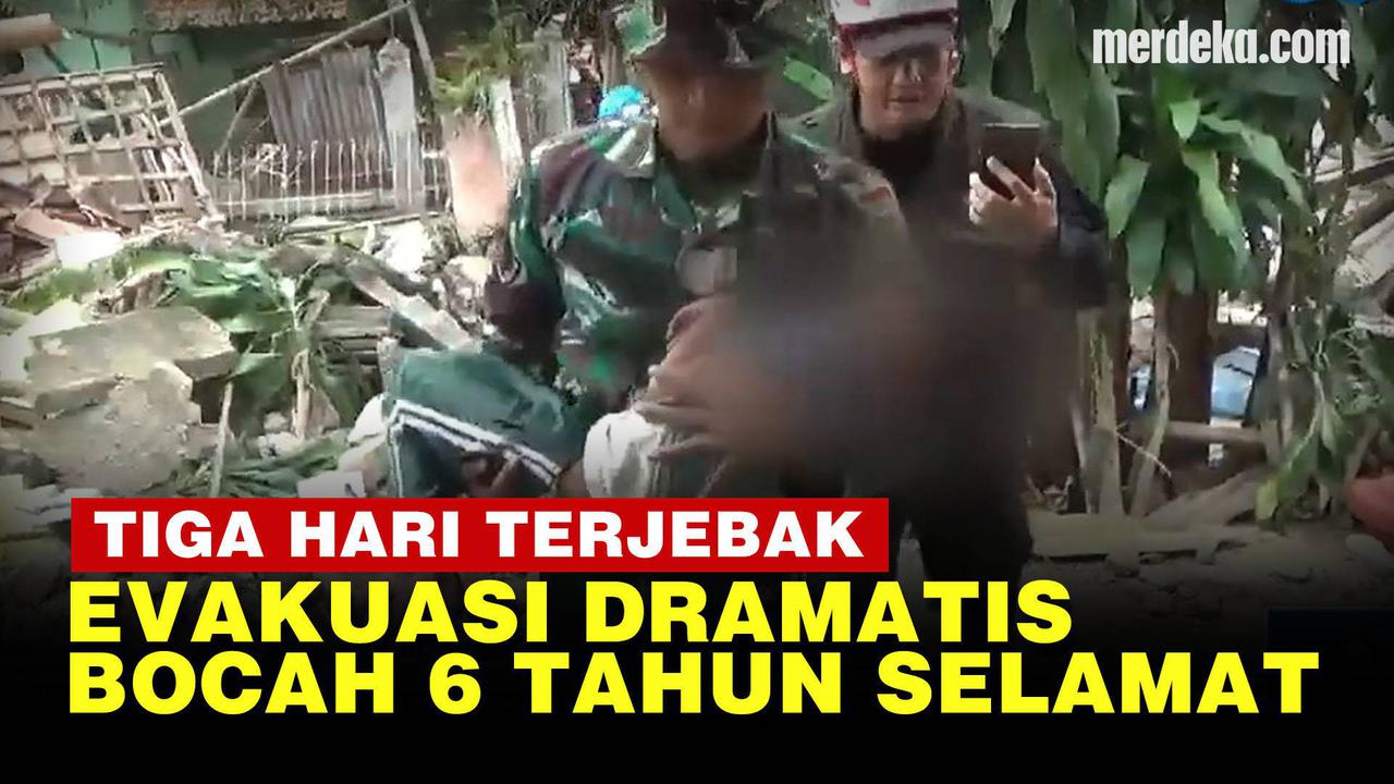 VIDEO: Dramatis, Bocah 6 Tahun Selamat Usai 3 Hari Terjebak Reruntuhan Gempa Cianju