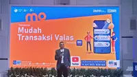 Direktur Jaringan dan Layanan BRI Andrijanto dalam acara Talkshow Mudah Transaksi Valas Bersama BRImo, Jakarta, Rabu (14/6/2023). (Sulaeman/Merdeka.com)