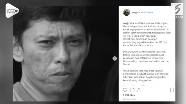VIDEO: Sepupu Personel J-Rocks, jadi Korban Lion Air JT 610
