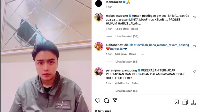 Melanie Subono Minta Proses Hukum Leon Dozan Tetap Berjalan Meski Sudah Minta Maaf