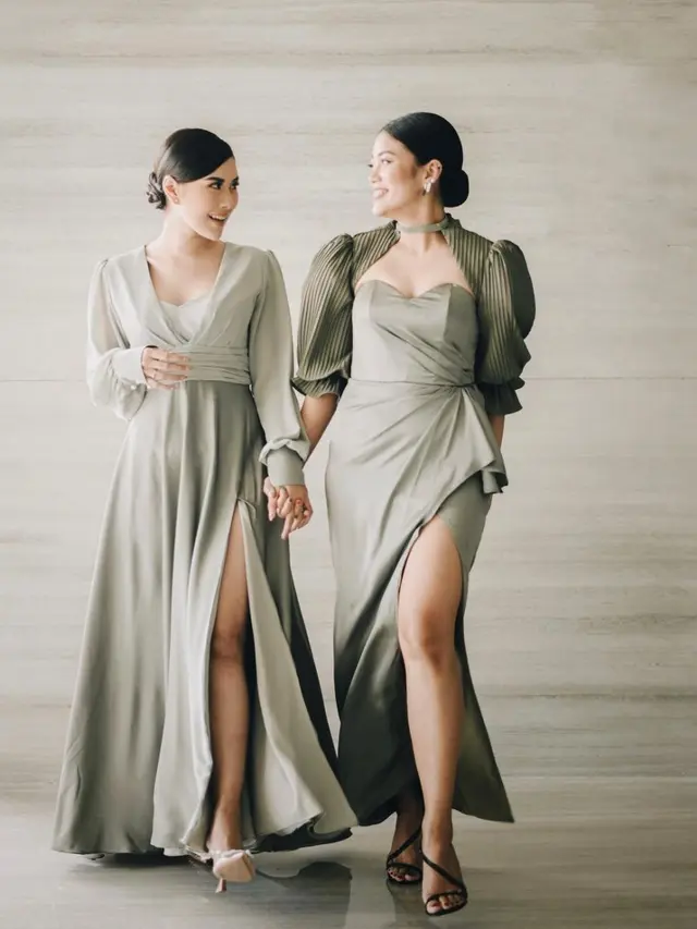 Potret Syahnaz saat kondangan. (Foto: Instagram/syahnazs)