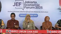 Konferensi pers Jakarta Economic Forum (JEF) 2025 di Balai Kota DKI Jakarta, Senin (20/10/2025). (Foto: Liputan6.com/Winda Nelfira)