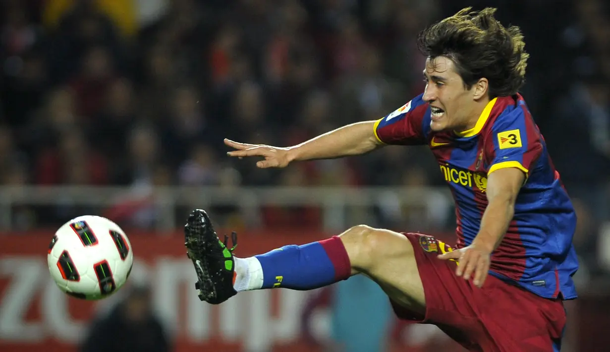 Bojan Krkic adalah produk Akademi La Masia. Bojan menjadi anggota tim Barcelona senior saat berusia 17 tahun dan bermain dalam 104 partai dan mencetak 26 gol dalam empat musim. (AFP/Jorge Guerrero)