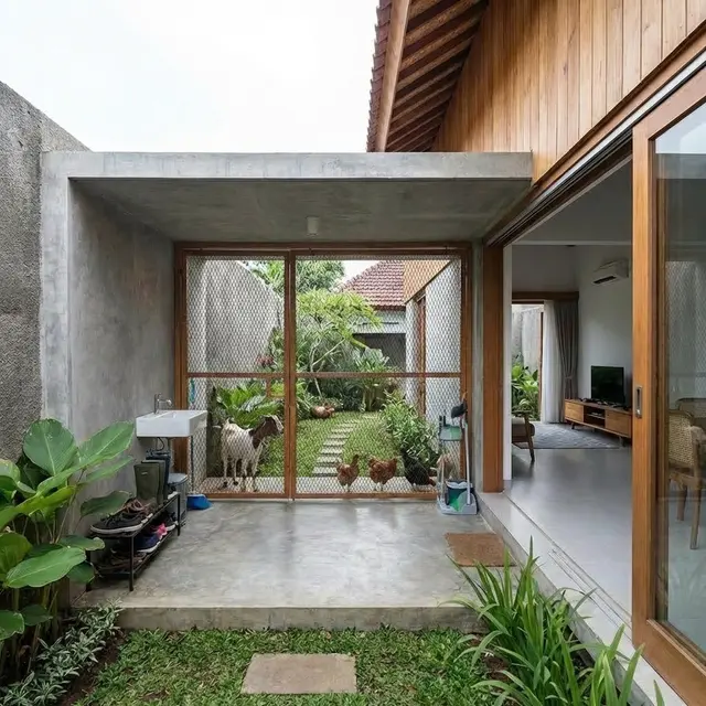 Rumah Berkonsep Buffer Zone (Zona Penyangga) (Gemini AI)