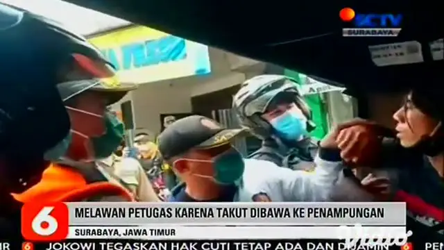 Beredar video di media sosial perihal Satpol PP Surabaya yang bertindak kasar kepada seorang pria yang tidak memakai masker saat berada di luar rumah. Petugas menjelaskan bahwa pria tersebut hanya akan di-swab test.