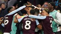 Aston Villa berhasil memetik kemenangan comeback dalam laga leg-2 semifinal Liga Europa 2025/2026, Kamis (07/05/2026) waktu setempat. (AP Photo/Dave Shopland)