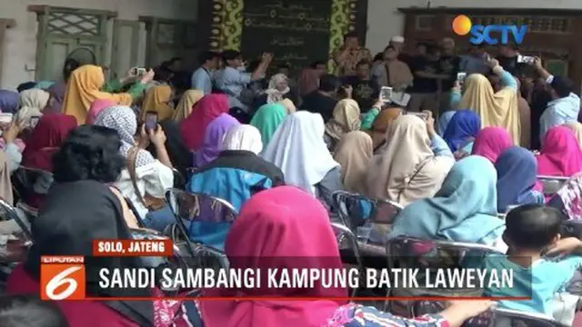 Saat Tahun Baru Imlek, Sandiaga Uno sambangi Kampung Batik Lawean, Solo, Jawa Tengah.