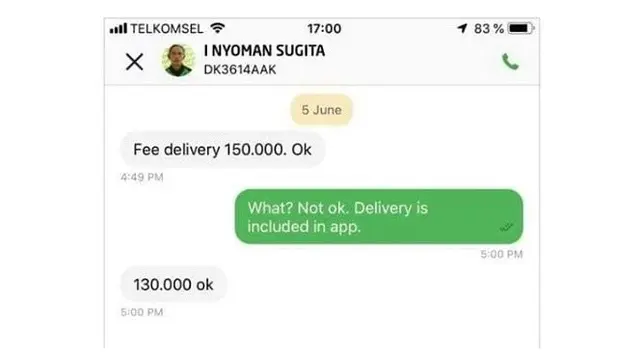 Chat Lucu Driver Ojek Online Berbahasa Inggris Ini Bikin Ketawa Geli