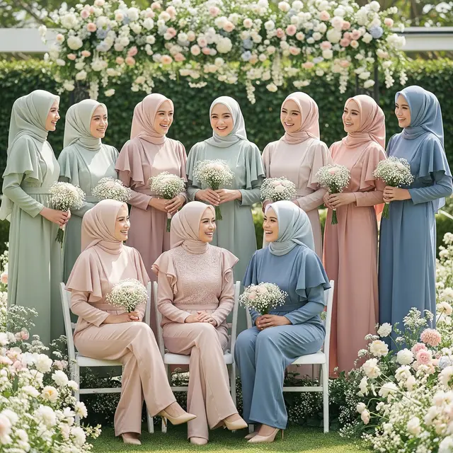 Baju Bridesmaid Celana Panjang (Gemini AI)