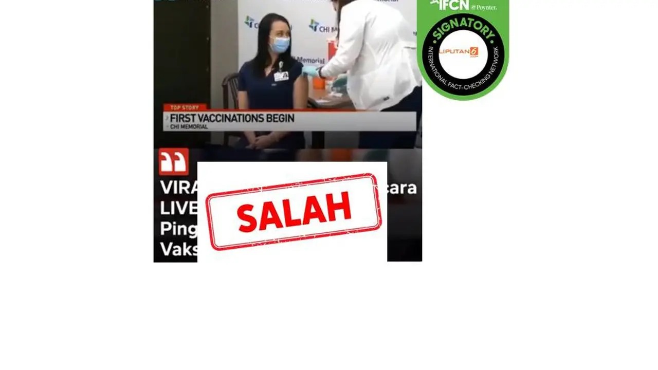 Cek Fakta perawat pingsan karena vaksin covid-19