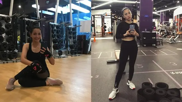 Mirror selfie saat berolahraga untuk mengabadikan momen.