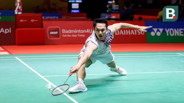 Foto: Melangkah ke Semifinal Indonesia Masters 2025, Jonatan Christie Sempat Dipersulit Kenta Nishimoto