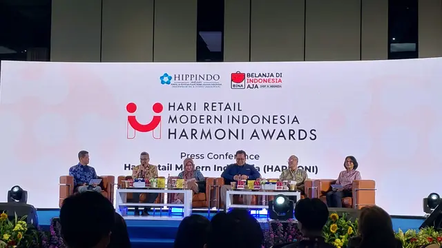 Konferensi Pers Hari Ritel Moderen Indonesia (Harmoni), di Smesco Indonesia, Jakarta, Rabu (23/7/2025). (Foto: Liputan6.com/Arief RH)