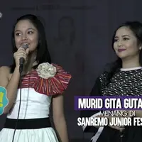 Lyodra Margareta Ginting, murid Gita Gutawa yang berhasil jadi pemenang di Sanremo Junior Festival.
