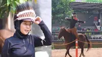 Dara Arafah berkuda sambil panahan (Sumber: Instagram/daraarafah)