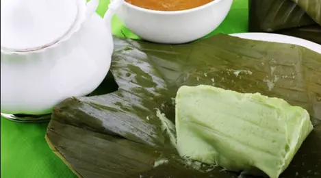 Cara Membuat Kue Jongkong Bungkus Daun