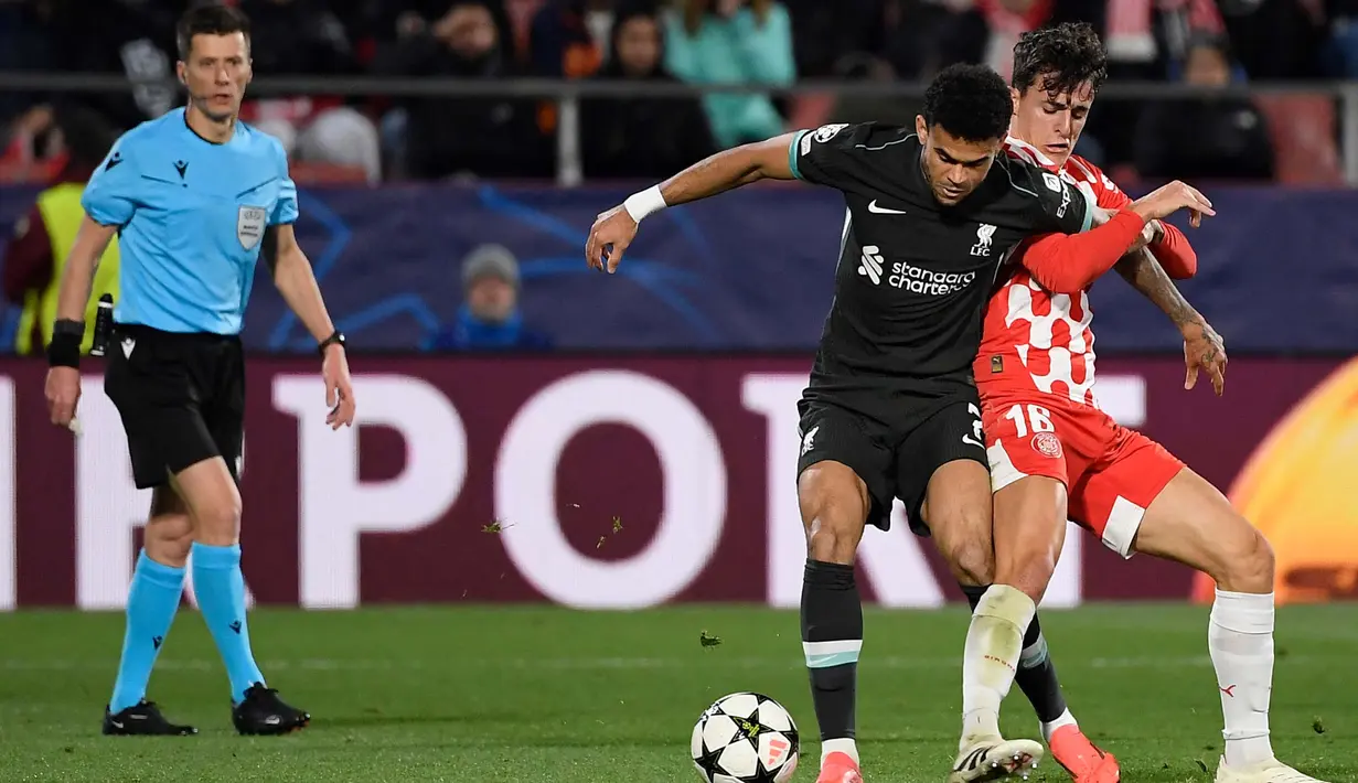 Hingga akhir pertandingan, tidak ada lagi gol yang tercipta. The Reds unggul 1-0 atas Girona. (Josep LAGO/AFP)