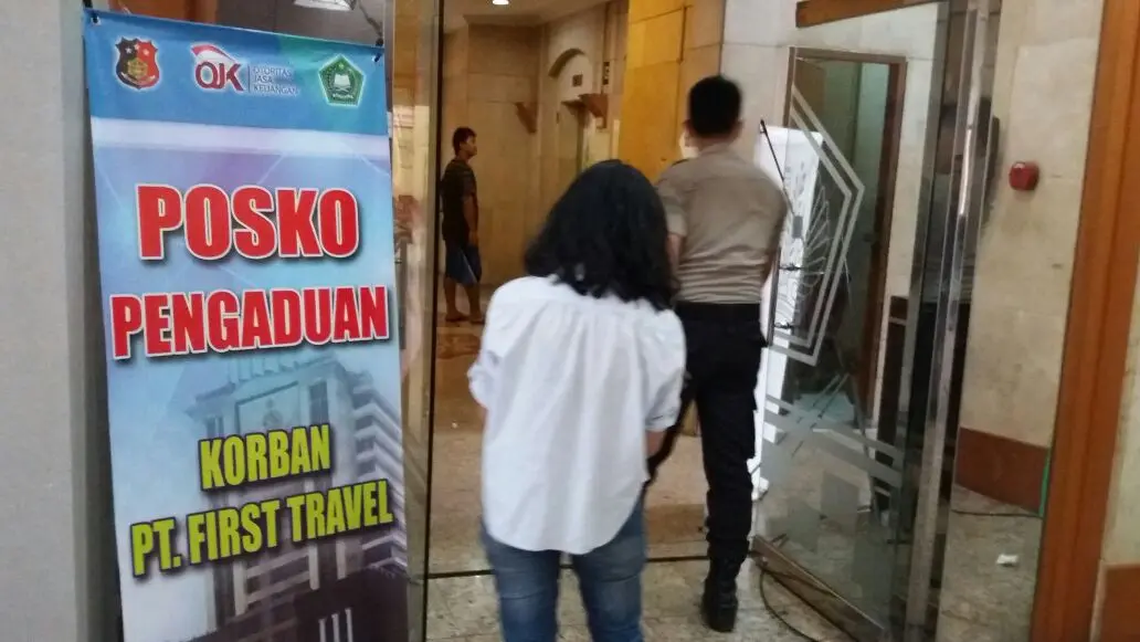 Posko korban penipuan First Travel di Bareskrim Polri (Liputan6.com/ Hanz Jimenez Salim)